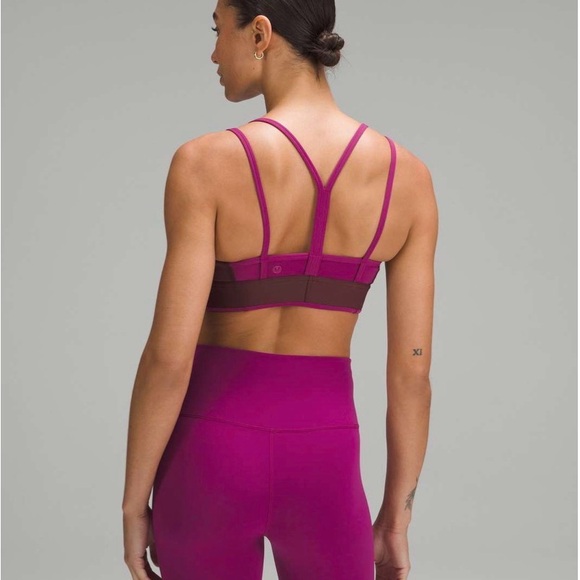 Lululemon logo train strappy bra light support B/C cup - Picture 2 of 6